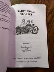Saddlebag Stories Ed. Steve Ostrander, Peggy Duncan 2009 Harley, Bikers