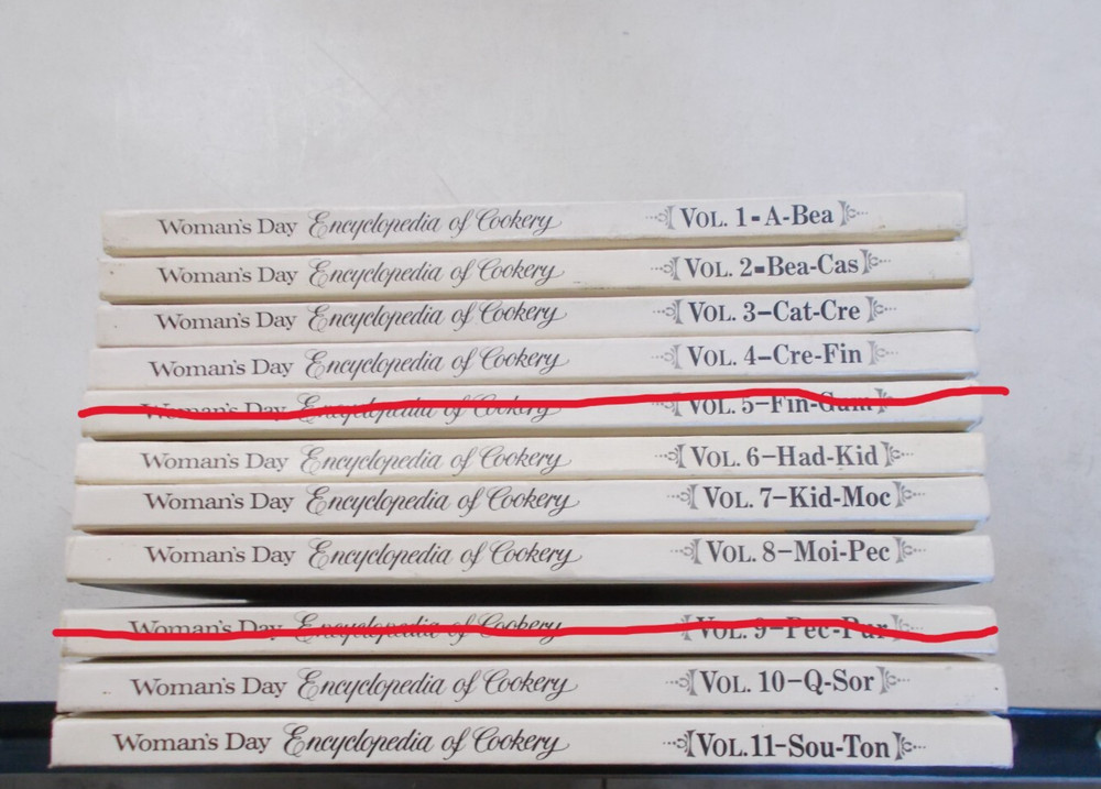 9 WOMAN’S DAY ENCYCLOPEDIA OF COOKERY COOKBOOK # HC VOLUME 1-4, 6-8, 10-11