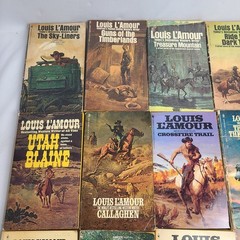 18 Piece Lot Of Louis L’amour Western Trade Paperback Books Titles As Shown