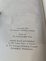 Holy Bible Red Letter Concordance Edition 1970 National Bible Press