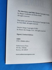 THE INHERITANCE AND OTHER STORIES Robin Hobb Subterranean Deluxe Limited #144