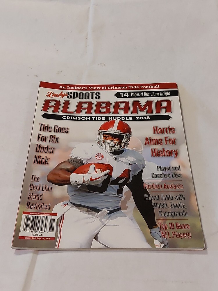 Lindy’s Sports Alabama Crimson Tide Huddle 2018 Magazine Nick Saban Harris
