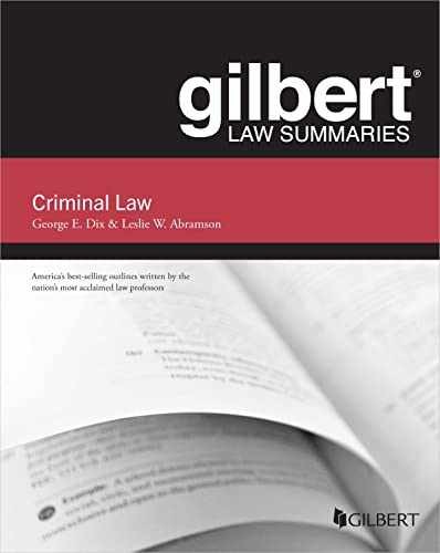Gilbert Law Summary on – Paperback, by Dix George; Abramson – Acceptable w