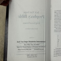 The Jack Van Impe Prophecy Bible-KJV Red Letter Special Limited Edition