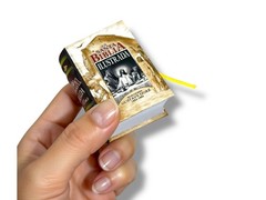 Santa Biblia Ilustrada miniature book Spanish selecciones Gustavo Dore w stand