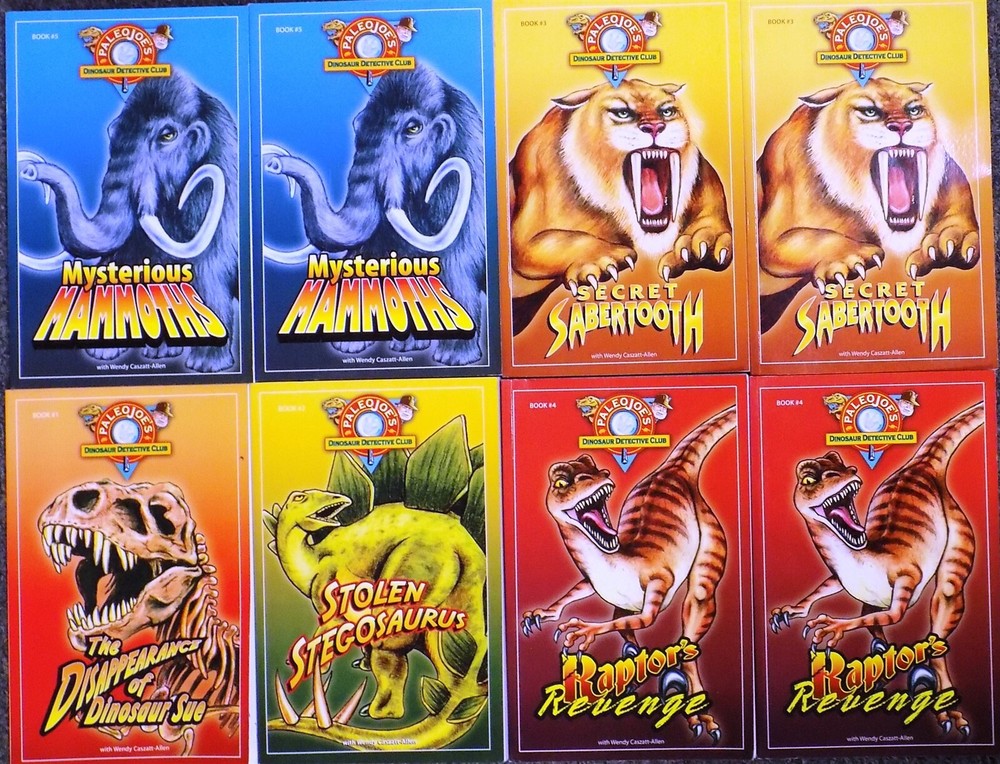 Lot of 8: PaleoJoe Dinosaur Detective Club Wendy Caszatt-Allen and PaleoJoe
