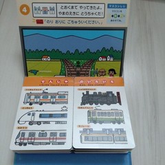 MIKI HOUSE Train Sound Book Kids Toy Voice Button Game Blue 22cm Used
