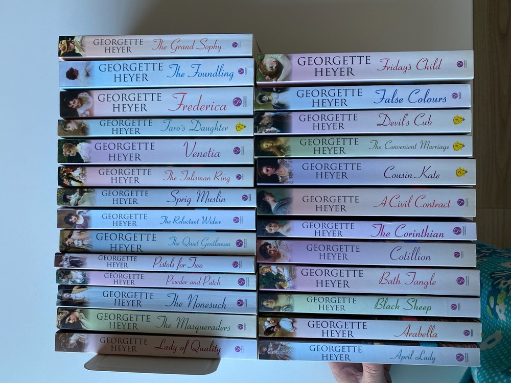 GEORGETTE HEYER MATCHED LOT 26~Sourcebks~PISTOLS~TALISMAN~APRIL~FREDERICA~FARO~