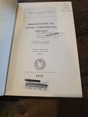 Set: Bibliography of Fossil Vertebrates 1939-1972 Geological Society of America