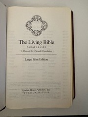 The Living Bible Large Print Red Letter Burgundy Leather Tyndale 1986
