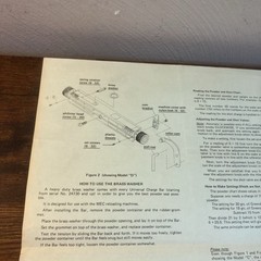 Universal Charge Bar Instructions Model C D Fits MEC Vtg Multi Scale Charge LTD