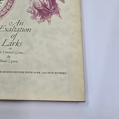 An Exaltation of Larks by James Lipton HC 1977 Expanded 2nd Edition Viking Press