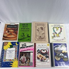 8 Vintage Cookbook Lot Numerous Authors And Titles Decent Conditions For Age
