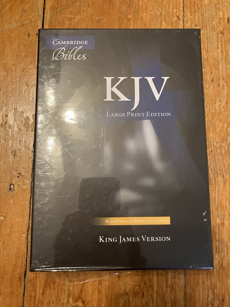 KJV Large Print Text Bible, Black French Morocco Leather, KJ653:T by Not…