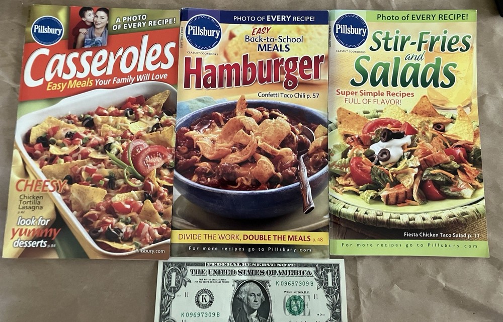 6 Pillsbury Cookbooks – Over 500 Pages