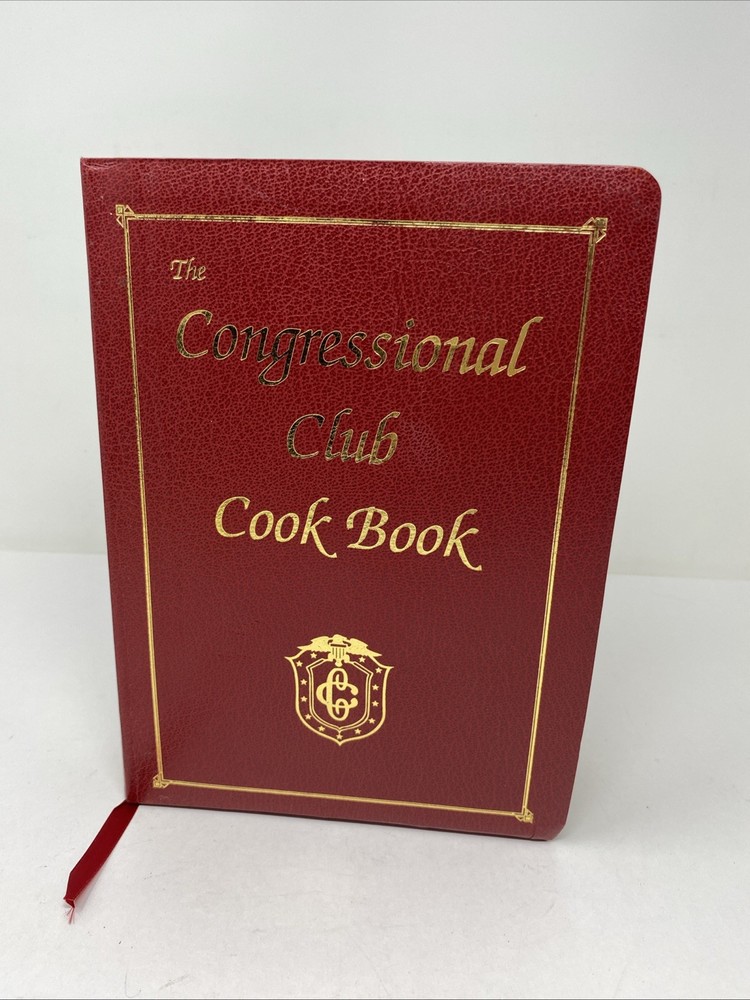 The Congressional Club Cook Book 1993 Red Faux Leather Cookbook