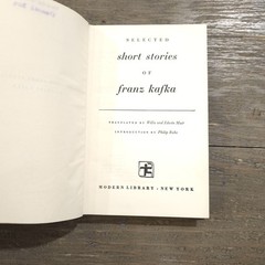 Selected Stories Of Franz Kafka (Modern Library 283) Hardcover with DJ 1952