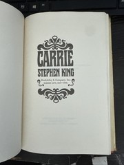 Stephen King Carrie Hardcover Book Club Edition w Dust Jacket 1974