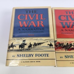 THE CIVIL WAR Shelby Foote 1958, 1963, 1974 3 Vol Set Random House HCDJ