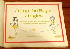 1972 Jump the Rope Jingles by Emma Vietor Worstell Softcover Book 44 Pages