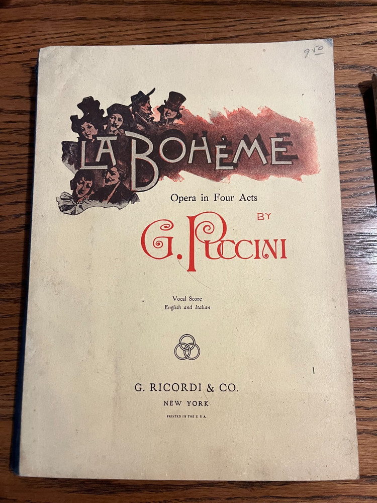 LA BOHEME: OPERA IN FOUR ACTS – VOCAL SCORE (ENGLISH & Italian) by G. Puccini