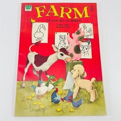 Farm Color-by-Number Whitman 1974 Vintage Children’s Activity Book