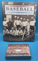 Baseball Geoffrey C Ward Ken Burns HC 1st Ed Book Buck O’Neil Autograph + Cards