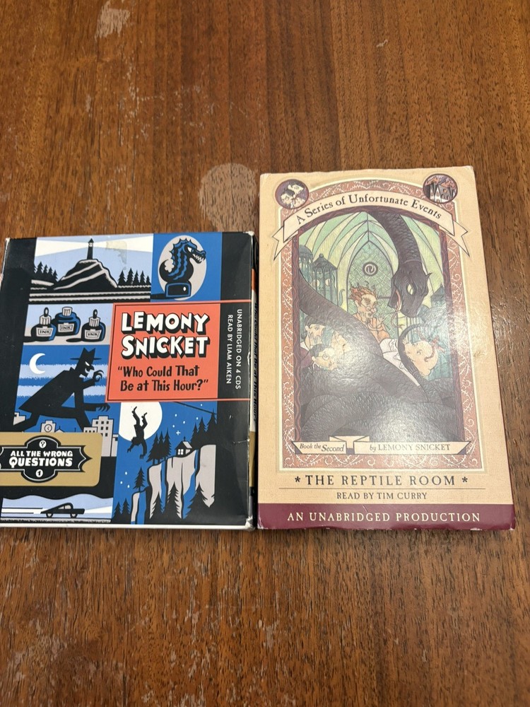Lemony Snicket Reptile Room CD Cassette audiobook Who Could That Be This Hour