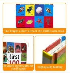 Baby Book First 100 Animals Hardcover Toddler Hard Pages Mini Size 6in NEW