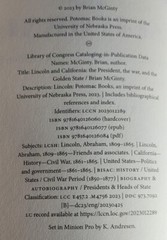 2023 Lincoln and California Brian McGinty HB in Jacket 1st Edition Potomac Books