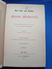 The Life and Times of Niccolo Machiavelli Vol. 2 Book 1891 Volume II Padquale