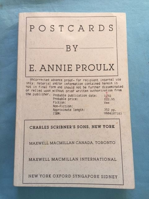 POSTCARDS – UNCORRECTED PROOF SIGNED BY E. ANNIE PROULX
