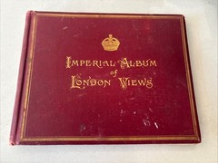Antique Imperial Album of London Views Photo Book Westminster Abbey Royal
