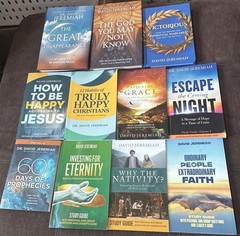11 Dr. David Jeremiah Books Prophesy/Christian Living/Study Guides 3 HB 1 Signed