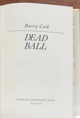 Dead Ball by Barry Cork (1989, Hardcover) First American Edition