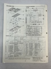 Vintage Sanyo Service Manual Model Number SYSTEM 585