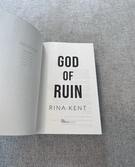 God of Ruin Rina Kent Signed Deluxe Edition Blue Sprayed Edge Legacy of Gods New