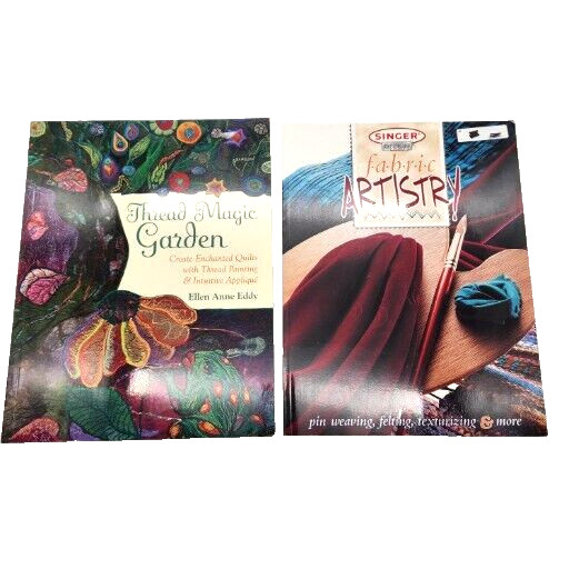 Singer DESIGN SERIES Books Fabric Artistry THREAD MAGIC GARDEN Painting Sewing