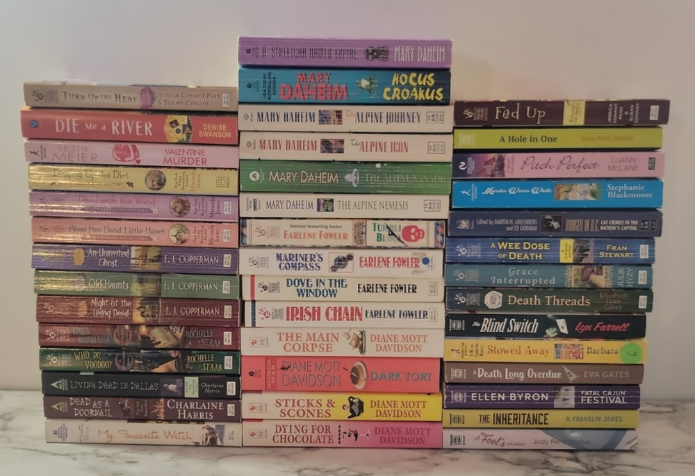 Large Lot of 42 COZY MYSTERY~Mixed Authors~Various Themes~WOMEN SLUETHS~