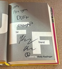 Kody KEPLINGER — Duff (Young Adult Bullying) — 2010 SIGNED 1st Edition HC