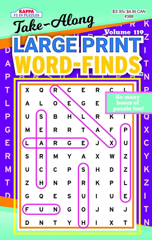 Take-Along Large Print Word Find Puzzle Book-Word Search Volume 119 – perfec…