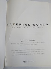Material World A Global Family Portrait Book Peter Menzel Photography Families