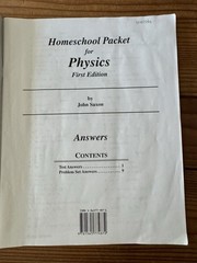 Saxon Math PHYSICS Text, Solutions Manual, Homeschool Packet, Tests