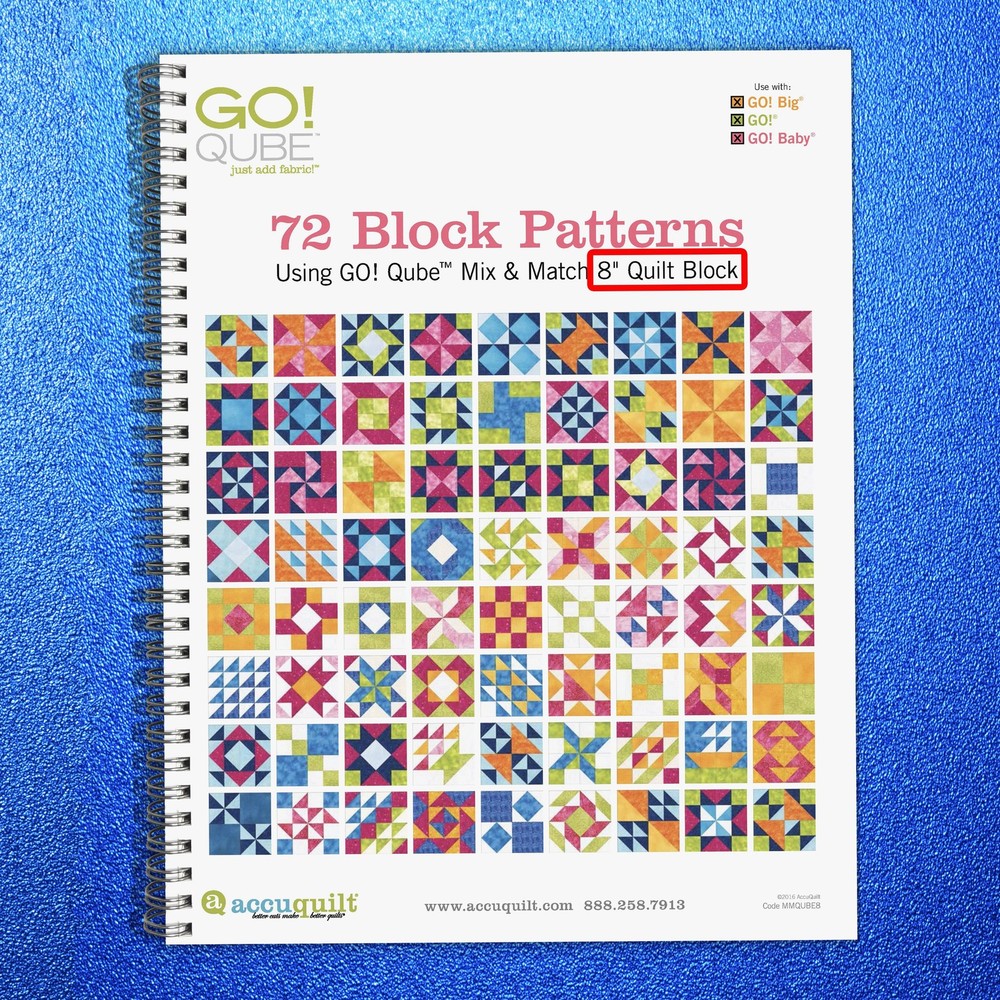 ACCUQUILT GO QUBE 8″ Block Patterns Manual – LOOP FASTENED – TOUGH JACKET