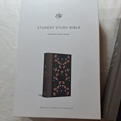 ESV Student Study Bible (Hardcover, Flowers Design) by Crossway, BOOK IS SIGNED