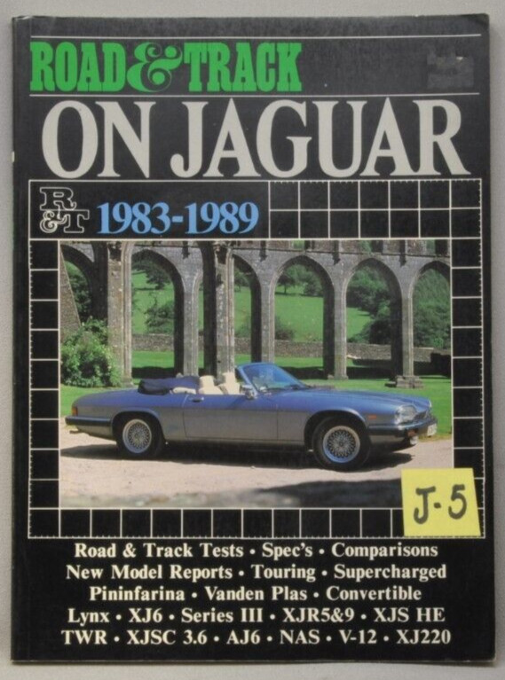 Road & Track On Jaguar 1983-1989 XJS XJ6 XJ220 Softbound 100 pages