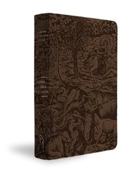 KJV Majestic Illuminated Bible (Brown LeatherLuxe) by FaithWords Hardcover Book