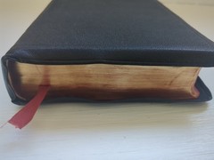 Nice 1942 Holman Jewel KJV Bible Black Genuine Morocco Leather