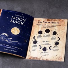 Witchcraft Grimoire Book of Shadows Journal Moon Phases Herbal Lore 77 Pages