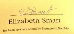 2013 My Story by Elizabeth Smart SIGNED First Edition Hardcover Book D/J